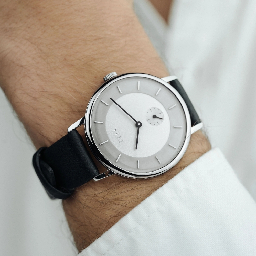 DuFa x Kroyer Saetter Lassen DF-9031-01 Silver White Analog Watch - Picture 4 of 7